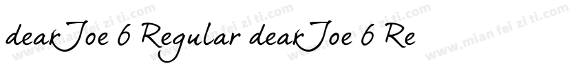 dearJoe 6 Regular dearJoe 6 Regular字体转换